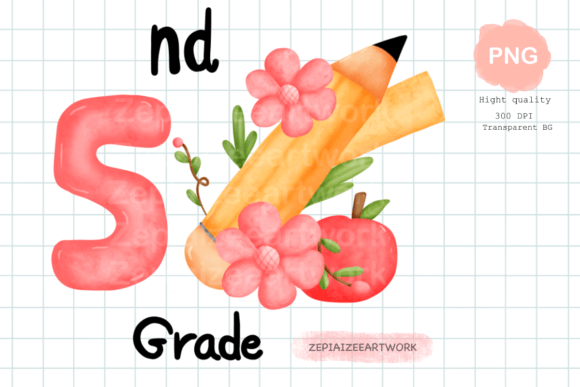 5th Grade Back to School Sublimation Artwork for Creative Expression