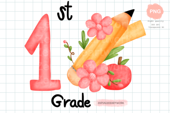 Back to School 1st Grade Clipart Png for Creative and Practical Use