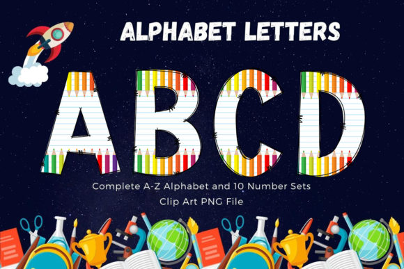 Back to School Alphabet Coloured Pencil: A Versatile Design Tool for Creative Projects