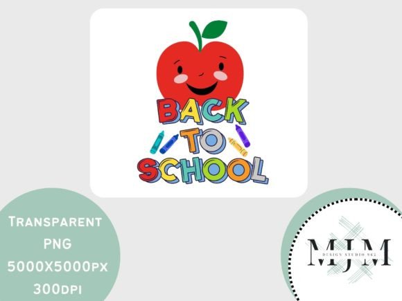 Back to School Apple Sublimation Graphic