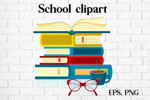 Back to School Clipart Open Book Cofee: A Versatile Design for Creative Projects