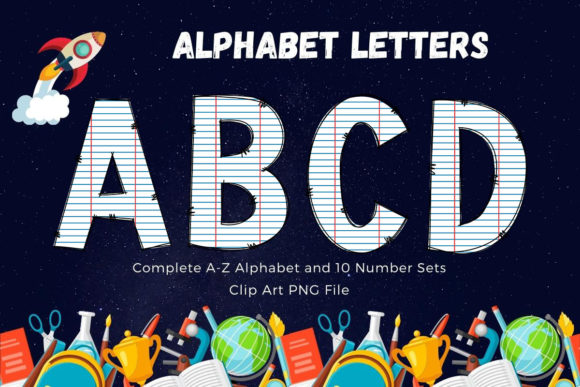 Back to School Doodle Alphabet Paper