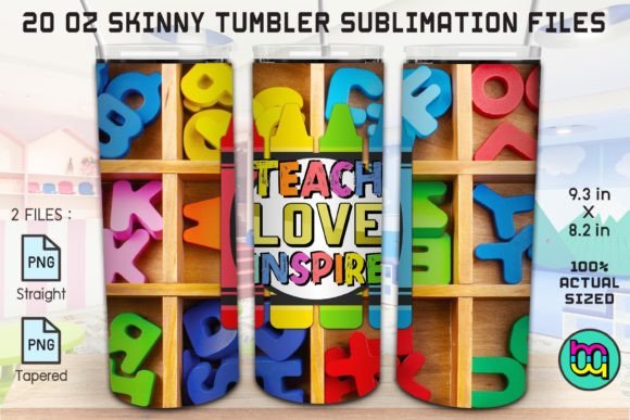 Back to School Teach Love Inspire 20oz