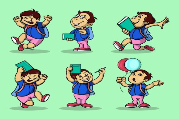 Cartoon Cute Students Back to School: A Visual Guide for Educators and Parents