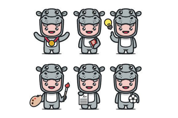 Cute Student Hippo Back to School: A Fun and Practical Design for Educators and Students