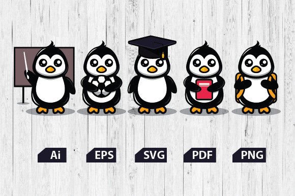Cute Student Penguin Back to School: A Versatile Design for Every Need