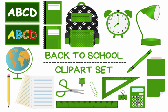 Green Back to School Clipart Set: A Strategic Resource for Creative and Professional Growth