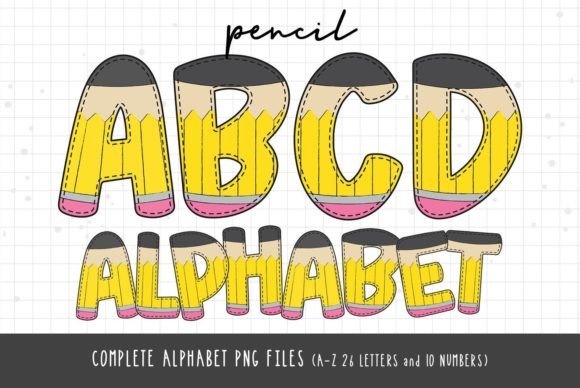 Pencil Alphabet, Back to School: A Versatile Design Tool for Every Project