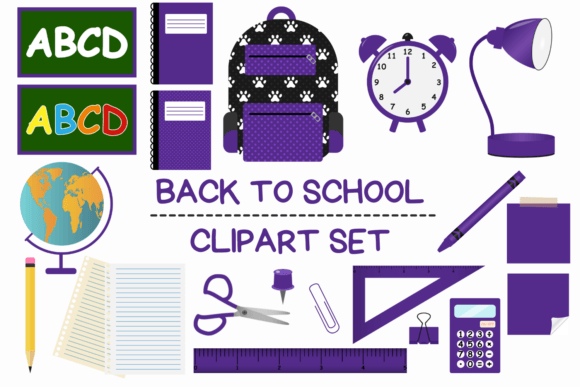 Purple Back to School Clipart Set: A Strategic Resource for Creative and Professional Goals