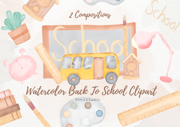 Watercolor Back to School Clipart PNG: A Versatile Design Resource
